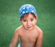 boy wearing bandana