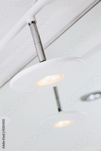 Photo: Modern hightech white LED lamp shade Modern hightech white LED lamp shade