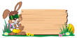 Illustration: Easterbunny wooden Board Easterbunny wooden Board