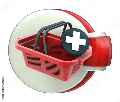 Illustration: Add to cart, label Add to cart, label