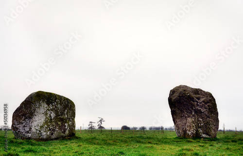 Photo: Two rhyolite boulders of Long Meg Stone Circle Two rhyolite boulders of Long Meg Stone Circle