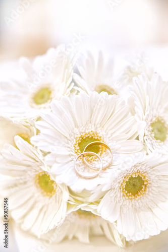 Photo: Wedding Rings on white Flowers Wedding Rings on white Flowers