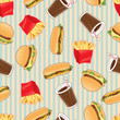 Fast food seamless pattern background