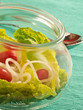 Gemischter Salat in einem Glas