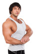 Photo: Attractive guy shows his muscles Attractive guy shows his muscles