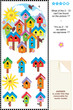 Spring birdhouses visual logic puzzle