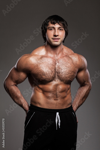 Photo: Happy muscular guy posing Happy muscular guy posing