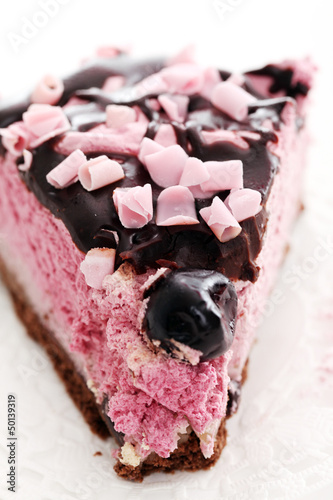 Photo: A piece of creamy blueberry tart A piece of creamy blueberry tart