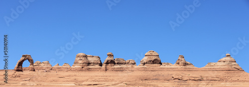 Photo: Panoramic view of Delicate Arch abd cliff Panoramic view of Delicate Arch abd cliff