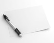 Pen and white paper 