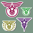 Military style logo set