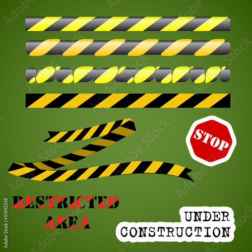 Vector: Under construction set Under construction set