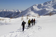 insieme sulla neve