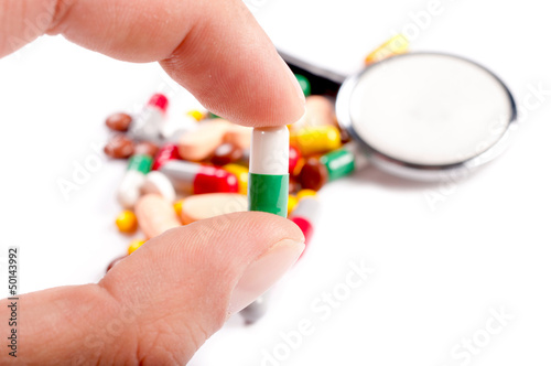 Photo: Pill in the hand Pill in the hand