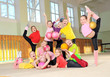 Group of  sporty girls in gym