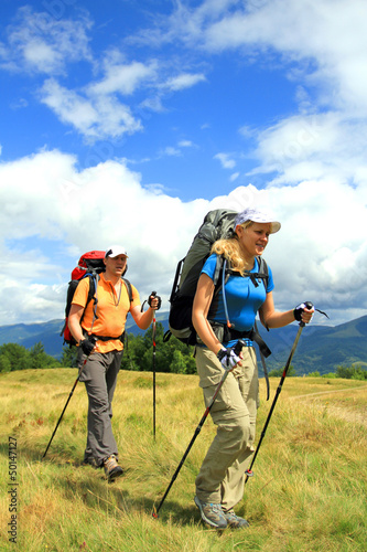 Photo: Summer hiking in the mountains. Summer hiking in the mountains.