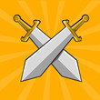 Two crossed swords
