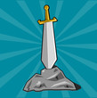Sword stuck into stone