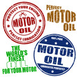 Set of motor oil stamps