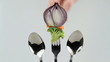 verduras en tenedor one