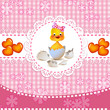 Vector: Cute baby girl shower invitation Cute baby girl shower invitation
