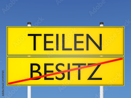 Illustration: TEILEN vs BESITZ - 3D TEILEN vs BESITZ - 3D