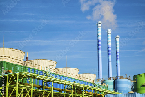 Photo: chimney in chemical plant chimney in chemical plant