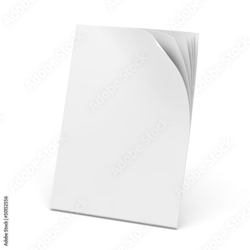 Illustration: Paper sheets curled isolated Paper sheets curled isolated