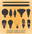 Vector Set: Light Bulb Silhouettes