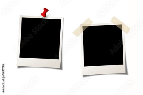 Illustration: Two Instant Photos on white background Two Instant Photos on white background