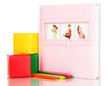 Children photo album isolated on white