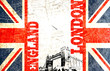Drapeau anglais coupé tower bridge