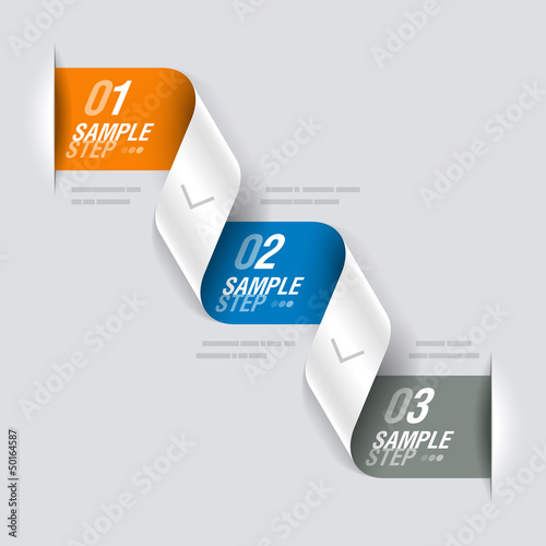 Vector: Consecutive steps - design template Consecutive steps - design template