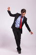 young business man balancing