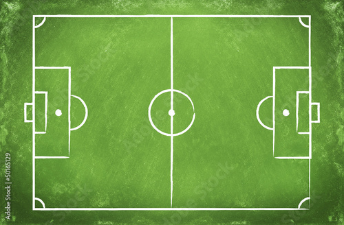 Photo: Football field on a board Football field on a board