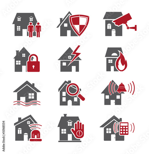 Vector: House security icons House security icons