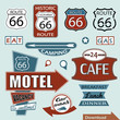 Route 66 Signs. Symbol and Sticker