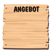 Wooden Board "Angebot"