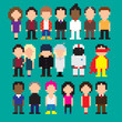 Pixel art people