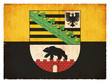 Grunge-Flagge Sachsen-Anhalt (Deutschland)