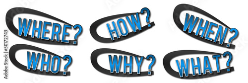 Illustration: Questions Banner Blue Questions Banner Blue