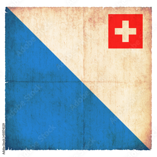 Illustration: Grunge-Flagge Zürich (Schweiz) Grunge-Flagge Zürich (Schweiz)