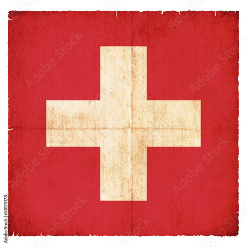 Illustration: Grunge-Flagge Schweiz Grunge-Flagge Schweiz