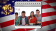 Independence day montage with calendar introduction