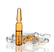 Medical ampoules isolated on white