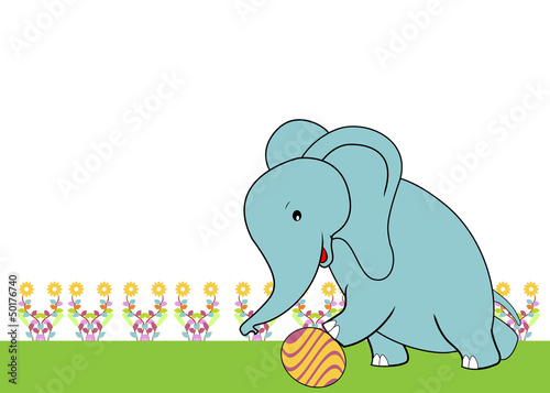 Vector: cute elephant with soft color cute elephant with soft color