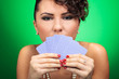 woman concealing mouth