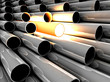 3D chrome tubes with overheated tube. Concept - the best.
