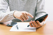 Businessman sitting at office desk