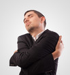 Man shows the feelings, emotions, satisfaction
